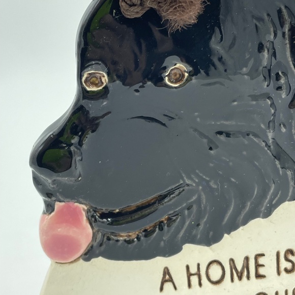 Vintage Smoky Mountain Pottery Lab Dog Ceramic Sign Wall Hanging Studio Art - Picture 7 of 9